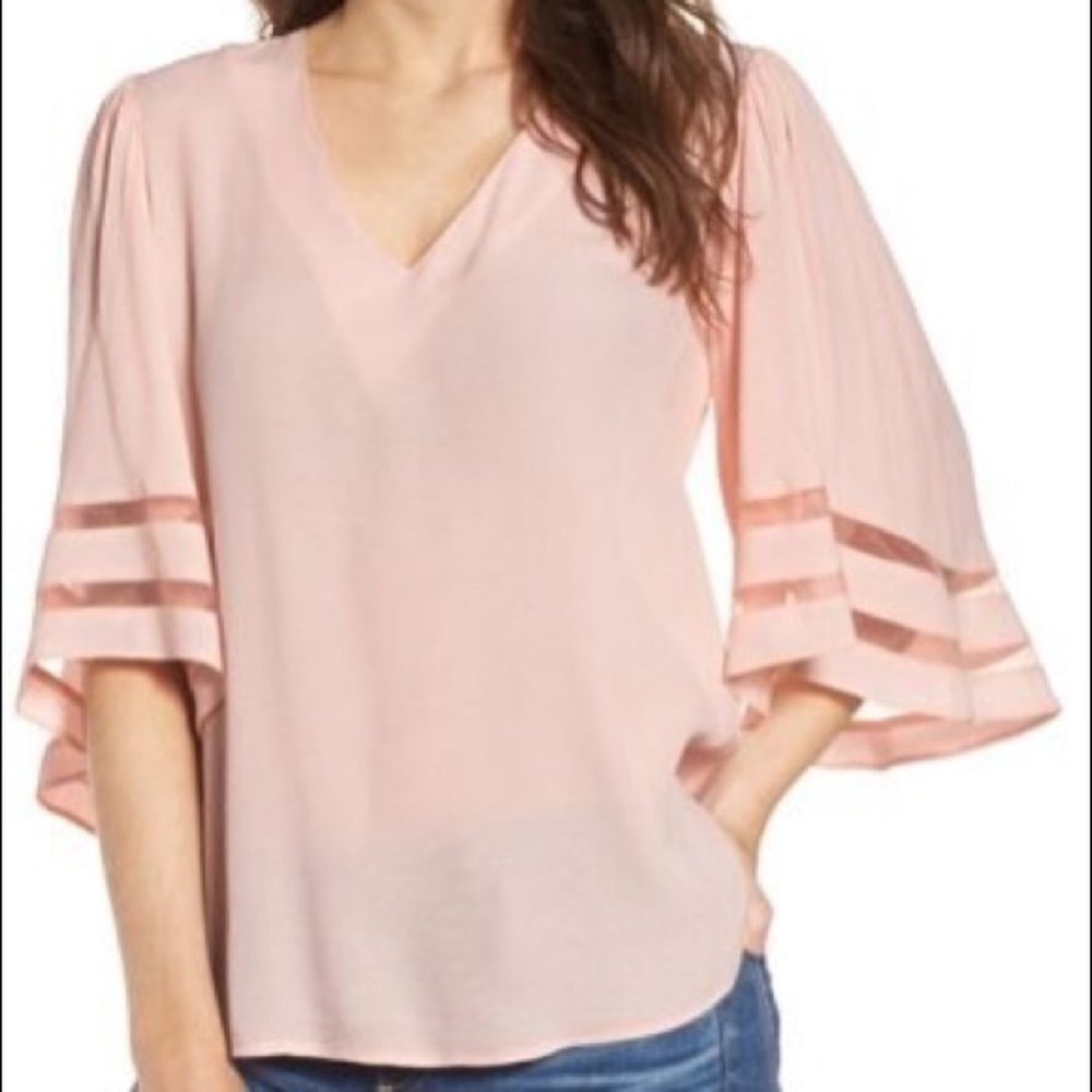 Chelsea28 Illusion Sleeve Top Size Small